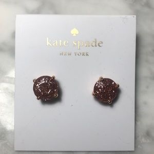 Kate Spade Pink Glitter Earring Studs
